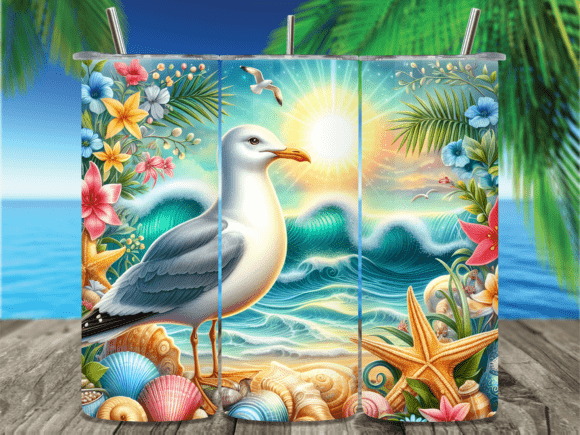 Download Beach Ocean Seashells Summer Tumbler PNG - Summer tumbler Collection