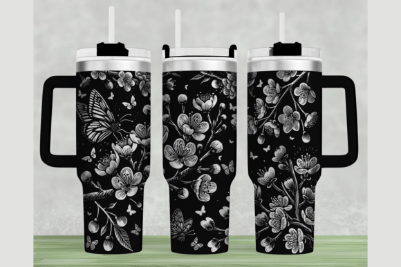 Download Cherry Blossoms 40oz Laser Tumbler Wrap - Laser tumbler wrap Collection