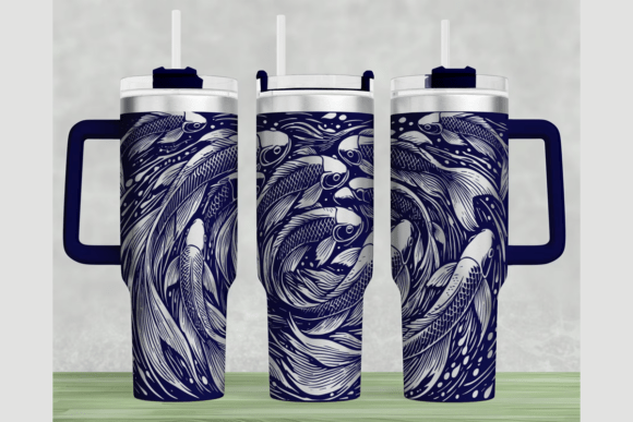 Download Fish 40oz Laser Tumbler Wrap SVG - Premium Resources
