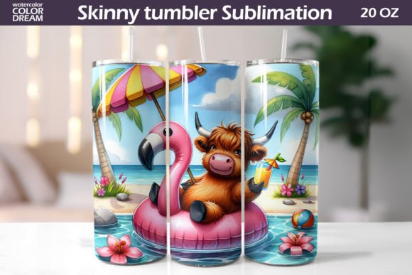 Download Funny Highland Cow Summer Tumbler - Summer tumbler Collection