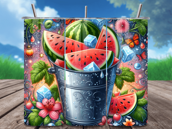 Download Watermelon Ice Bucket Summer Tumbler Png - Summer tumbler Collection
