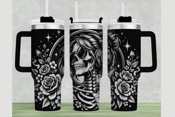 Download Female Skelet 40oz Laser Tumbler Wrap - Laser tumbler wrap Collection
