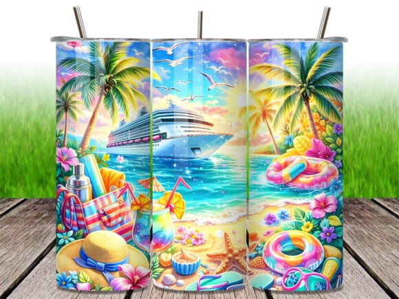 Download Tropical Cruise Beach Summer Tumbler PNG - Summer tumbler Collection