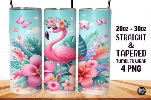 Download Cute Flamingo Summer Tumbler Wrap 20oz - Summer tumbler Collection